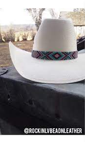 Pin By Cowboys Indians Magazine On Western Accessories Cowboy Hat Bands Cowboy Hats Beaded Hat Bands