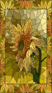 5 out of 5 stars. A Vector Mosaic With Yellow Sunflower In Vertical Stained Glass Royalty Free Cliparts Vectors And Stock Illustration Image 88315020