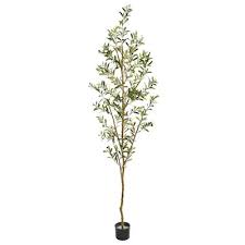 Nearly Natural 82 In Green Artificial Olive Trees Lowes Com In 2020 Faux Olive Tree Artificial Tree Olive Tree