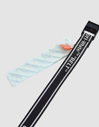 Off White Industrial Black Belt