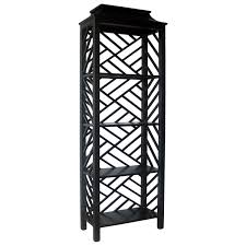 A bookcase has round corner posts with top finials and a top with raised back and side edges. Asian Bookcases Ideas On Foter