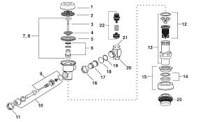 Sloan Royal Flushometer Parts Breakdown Diagrams Old New