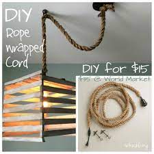 Who would have thought that a simple rope which has been around for so many uses, can also be used for decorating home! Diy Rope Pendant Cord Diy Pendant Light Diy Rope Lights Diy Hanging Light