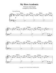 My Hero Academia Easy Piano By Digital Sheet Music For Sheet Music Single Download Print H0 702737 Sc004086044 Sheet Music Plus