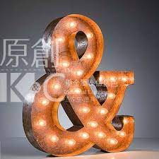 kc灯具 loft26个英文字母灯广告牌灯logo壁灯工程灯招牌灯定制 tmall com天猫 ampersand marquee light ampersand light marquee lights