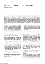 The Intelibrary Loan Librarian