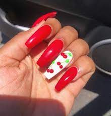 30 Trending Red Nails Art Ideas For This Year Cherry Nails Red Acrylic Nails Coffin Nails Designs
