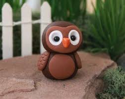 Polymer Clay Owl Miniatur Eule Mini Clay Owl Fairy Garden Zubehor Terr Garten Ideen Fimo Eule Topferhandwerk Fimo Kunsthandwerk