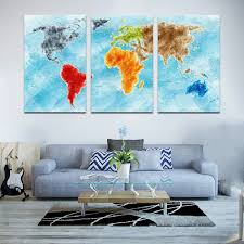 Here's how to cheer them up and make your apartment look great. 3 Pcs Set Still Life Colorful World Maps Wall Art Picture Abstract Blue Map Canvas Print Paintings For Home Decoration Printing Rotary Painting Numberpainting Copper Aliexpress