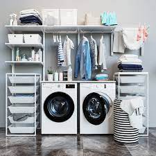 Stacked washer & dryer set with front load washer and electric dryer in white. 3d Model Laundry Set Ikea 1 Cgtrader