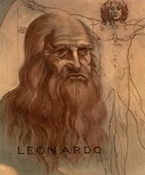 Leonardo da vinci left few finished works at his death in 1519, and some were later lost or destroyed. Portrait Of Leonardo Da Vinci With His Vitruvian Man Beruhmte Kunstdrucke Fur Deine Wand