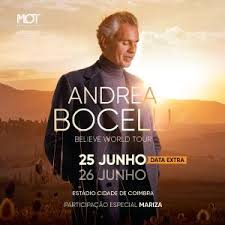 O espetáculo há muito esperado de andrea bocelli, previsto inicialmente para o dia 4 de julho de 2020, ganhou um novo formato. Andrea Bocelli Concerto Coimbra Tickets Freitag 25 Jun 2021 At 10 00