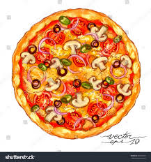Pin By Jack On Mancare Vegetarian Pizza Watercolor Food Amazing Food