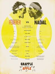 Rafael nadal has blasted wimbledon for their unusual seeding formula which has played into the nadal will definitely be in the same half as djokovic or federer, with the other then a likely final. Nike S Grapple In The Apple Campaign To Promote The 2008 Us Open Match Between Federer And Nadal Sports Graphic Design Graphic Design Logo Background Design