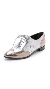 Full star full star full star full star half star. Sergio Rossi Clerks Oxfords Silver Rose Gold In Metallic Lyst