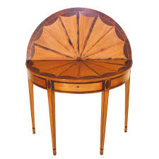 Hepplewhite Inlaid Demi Lune Card Table 1stdibs Com Southern Furniture Antique Table Modern Game Tables