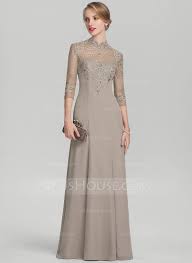 Us 151 00 Trumpet Mermaid High Neck Floor Length Chiffon Lace Mother Of The Bride Dress With Sequins Jj S House Lace Evening Dresses Bridesmaid Dresses With Sleeves Mother Of The Bride Dresses Vintage
