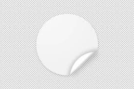 Round Sticker Label With Curled Edge Mockup Generator Round Sticker Labels Sticker Labels Mockup Generator