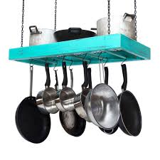 And a width of 18 in. Hanging Pot Rack Wooden Ceiling Mounted Rectangular Large Steel Grid Fabian Woodworks