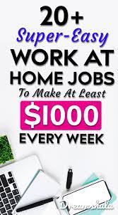 21 Genuine Work At Home Jobs That Pay Weekly Dreamshala Online Jobs From Home Work From Home Jobs Home Jobs