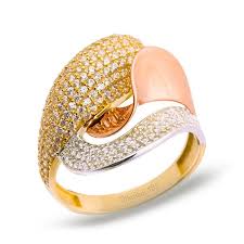 Tasli Uc Renk 14 Ayar Altin Yuzuk Uc Renkli Yuzukler Bilezikci Gold Turkiye Nin Lider Kuyumcusu Kadin Aksesuarlari Yuzuk Taki