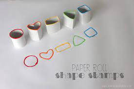 Toilet paper roll stamp flowers. Paper Roll Shape Stamps Mama Papa Bubba