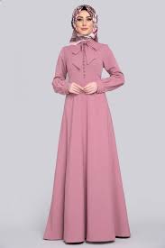Elbise Prenses Kol Tesettur Elbise Mds2034 Pudra Model Pakaian Hijab Model Pakaian Muslim Pakaian Wanita