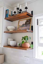 Diy Budget Friendly Floating Look Open Shelves Floating Shelves Diy Diy Wood Shelves Floating Shelves Kitchen