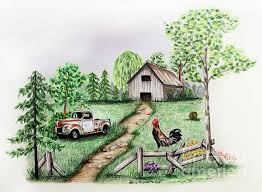 Down On The Farm By Lena Auxier Fine Art America Down On The Farm Farm Scene
