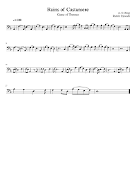 Check spelling or type a new query. The Rains Of Castamere Sheet Music For Cello Solo Musescore Com