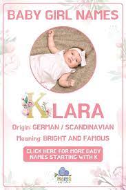 Useful list of popular names for girls and boys (first names & surnames) with pronunciation video lesson and esl printable pictures. Baby Girl Names That Start With K In 2021 Baby Girl Names J Baby Girl Names Beautiful Baby Girl Names