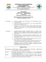 Sk kepala puskesmas no.004/2014 tentang pelayanan klinis. Sk Pelayanan Klinis
