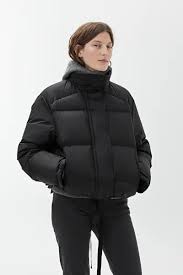 Cropped Down Puffer Jacket Black Jackets Coats Arket Jackets Puffer Jackets Cropped Jacket Outfit