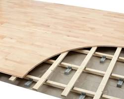 Image of hockey ground with hardwood flooring