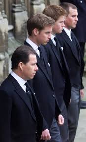 Viscount Linley Prince William Prince Harry And Peter Phillips Attend The Queen Mother S The Queens Children Royal Family England Prince William And Harry