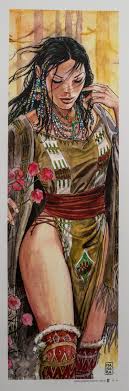 Milo Manara : Indian II, Reproduction in Fine Art print 30 x 90 cm