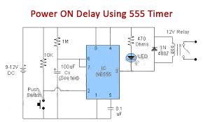 In the circuit diagram, the ic works as a monostable multivibrator. Power On Delay Using 555 Timer Ic