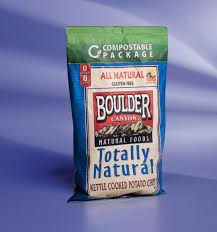 Chip Snacks Boulder Canyon Is Making An Effort To Save The Environment Thanks To Its Eco Friendly Packaging Chip Packaging Snack Chips Biodegradable Products