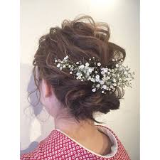 ミディアム ヘアアレンジ ラフ 波ウェーブ diversion 和田 早代 151682 hair 2021 ヘアアレンジ ミディアムヘア 髪飾り