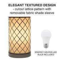 With a modern simplistic base, the overall effect is a pleasantly modern lamp in a simple, elegant style. Led Uplight Table Lamp Steel Finish Laser Cut Quatrefoil Pattern Wh On Sale Overstock 21010436
