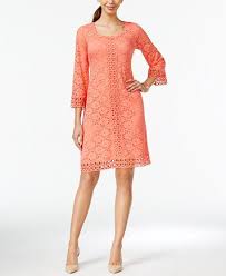 Alfani Crochet Lace Shift Dress Only At Macy S Macys Com Lace White Dress Shift Dress Macy Dresses