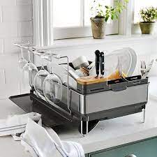 Amazon has the simplehuman stainless steel frame dish rack w/ wine glass holder for a low $63.99 free shipping. Pin On Wishlist
