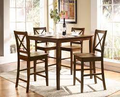 A counter placed at a. Acme 07550 5 Pc Martha Country Brown Finish Wood Counter Height Small Dining Table Set
