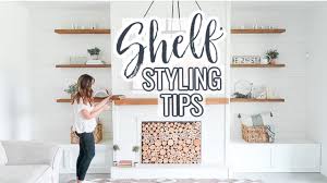 Use pebbles in the base container of your plants. How To Style Open Shelves In Living Room Shelf Styling Tips Farmhouse Decor Youtube