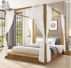 When wood filler is completely dry, sand the project in the. Walcourt Canopy Bed Frame Wooden Bed Frame 2 Sizes Queen King Singaporehomefurniture