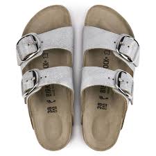 Birkenstock womens sandals size 39 8n soft footbed yarn arizona tan. Birkenstock Arizona Big Buckle Washed Metallic Blue Silver Schuhshop24 Birkenstock Onlineshop