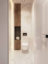 Marble Bathroom With Wood Niche Toilet Design Marble Bathroom Wood Bathroom