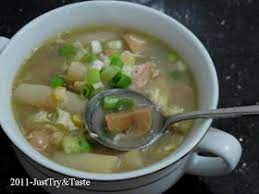 Resep Sup Ayam Jagung Manis Asparagus Dan Jamur Kancing Resep Sup Ayam Sup Ayam Resep Sup