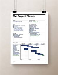 Project Planner Gantt Chart Productivity Planner Work Etsy Project Planner Printable Work Planner Project Planner