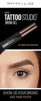 Maybelline Tattoo Studio Waterproof Eyebrow Gel Creates Fuller Looking Definition That Last For Days Fill And Waterproof Eyebrow Maybelline Tattoo Eyebrow Gel